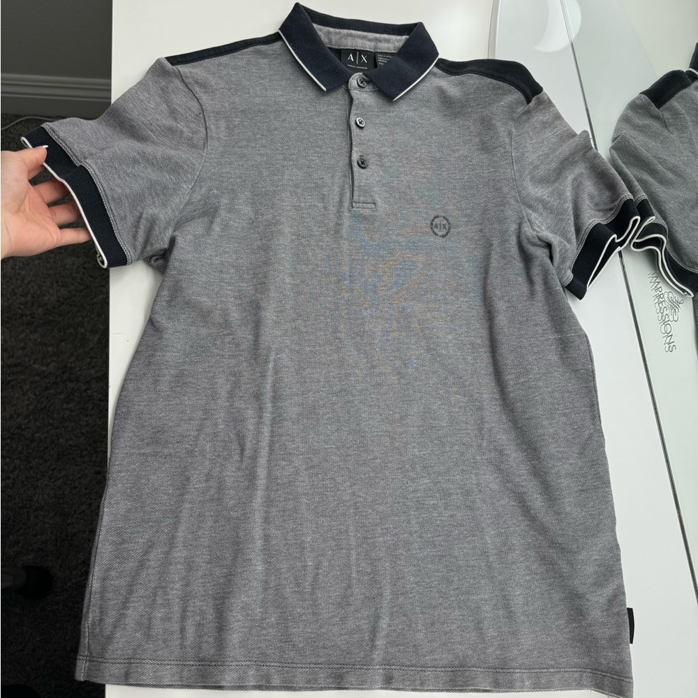 Armani Exchange- Men’s Accent Small Circle Logo Polo Shirt